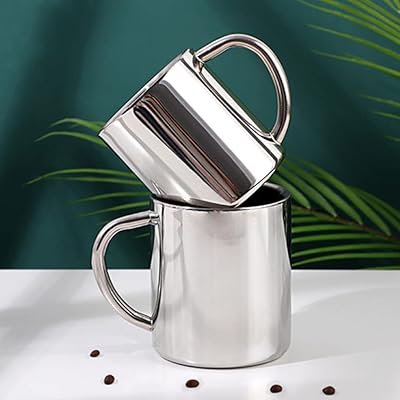Tasses à thé deong à double paroi en acier inoxydable pour enfants, lot