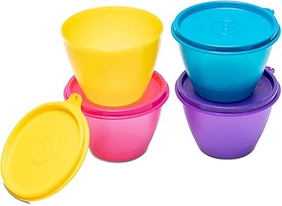 Ensemble de contenants en plastique tupperware bulid over - 450 ml, multicolore