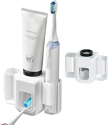 Porte-brosse à dents et dentifrice mural mikyla, distributeur automatique de dentifrice pour salle