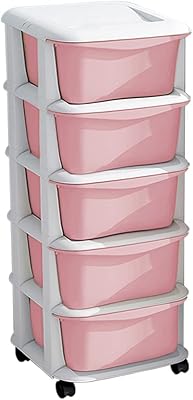 Armoire de rangement pour vêtements à 5 niveaux, boîte de rangement en plastique