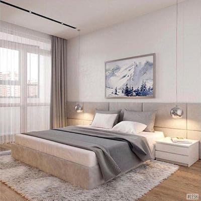 Lit queen size moderne - (160x200cm) (rose clair, simili cuir)