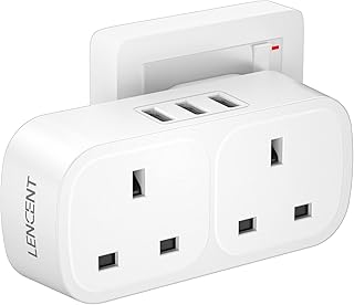 Rallonge de prise usb lancent avec 3 ports usb rallonge 2 voies 5