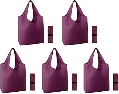 Sacs de courses réutilisables avec grandes poignées pliables, sacs d'épicerie en rouleau supplémentaire