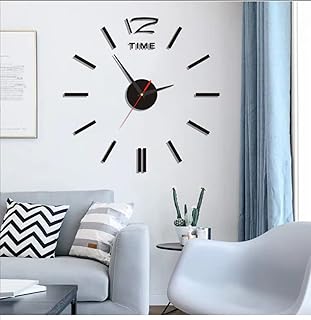 Kit d'horloge murale 3d diy, horloge murale sans cadre, affiche décorative 3d moderne pour salon, chambre à coucher, bureau à domicile... Diaytar Sénégal : Le e-commerce qui change la donne