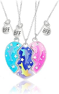 Collier d'amitié doi wai ka best friend pour 3 filles, collier magnétique cœur
