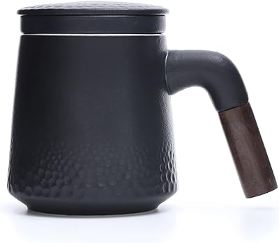 Tasse à thé ncqixiao avec couvercle, tasse à thé en céramique de style