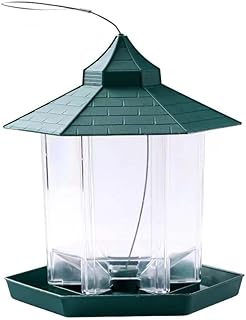 Mangeoire à oiseaux d'extérieur alisa pour porche extérieur, mangeoire à oiseaux étanche semi-automatique