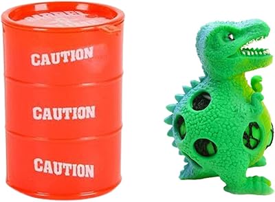 Ensemble de mini rouleaux slime (rouge) et de jouets dinosaures à presser, idéal