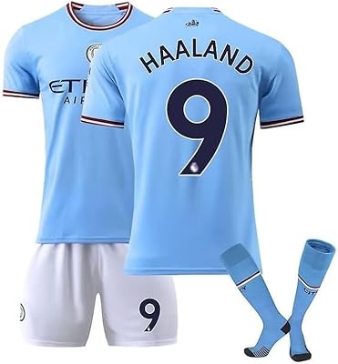 Ensemble de maillot de football forka haaland no.9 manchester united 2023, vêtements
