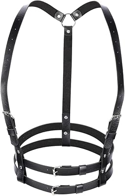 Ceinture de taille punk en cuir, chaîne de corps, accessoires de corps réglables