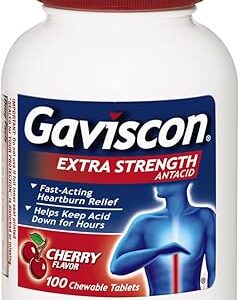 Comprimés antiacides gaviscon, extra fort, cerise, comprimés à croquer, 100 comprimés à croquer. Diaytar : Des prix mini pour un service maxi