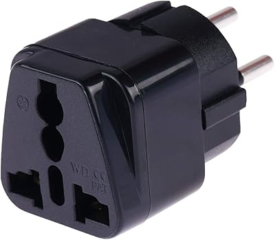 Prise électrique portable hhm chargeur de voyage à prise israélienne (noir) (couleur