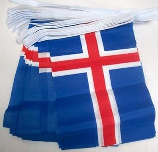 Flag guirlande drapeau islande 12 m 20 drapeaux 45 x