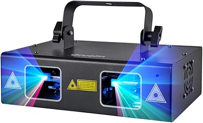 Lumières de fête growlin dj, lumière laser rvb polychrome pour scène et musique