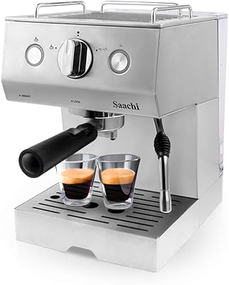 Machine à expresso saachi nl-cof-7060s avec pompe à vapeur automatique de 15 bars