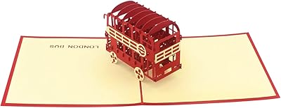 Cartes de vœux pop-up london buses pour un jour spécial un anniversaire