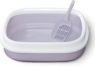 Bac à litière pour chat, grande taille avec côtés hauts 47 cm x