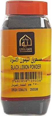 Bouteille de poudre de citron noir 250 grammes