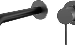 Zuki robinet mitigeur de salle de bains en laiton à poignée unique, mitigeur mural pour baignoire chaude et froide, robinet de baignoire à valve brute, noir mat. Des produits variés pour tous les besoins sur Diaytar Sénégal