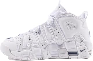Chaussures nike air more up tempo pour enfants, blanc/bleu marine minuit - blanc