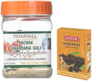 Patanjali anardana guli basak 100g, avec poudre shikaki datar gratuite - poudre capillaire