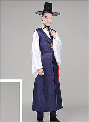 Zhcwt hommes coréens vêtements traditionnels robes anciennes cour ethnique vêtements officiels scène performance