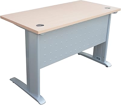 Bureau moderne avec tiroirs stazione 1260 de mahmay (120 cm) (sans tiroirs, chêne)
