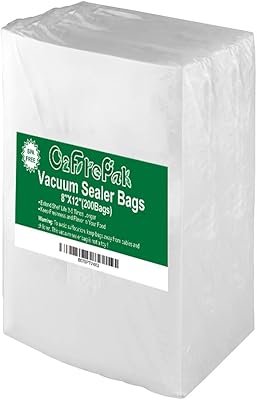 O 2 pack gratuit de sacs sous vide de 200 litres 8" x