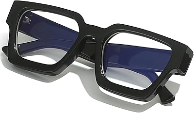 Lunettes à monture épaisse carrée iso pour femmes et hommes, lunettes d'ordinateur bleu