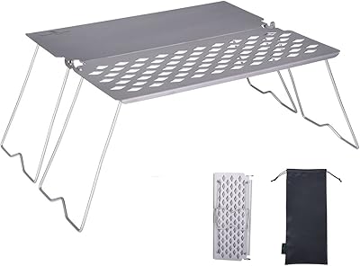 Gril de camping pliable portable 2 en 1 boundless voyage en titane