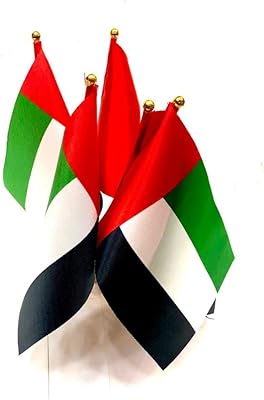 Drapeaux nationaux des émirats arabes unis (lot de 5) pour les célébrations de la fête nationale, la maison, le bureau et les véhicules. Votre marketplace de proximité digitale : Diaytar