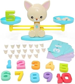 Jeu de comptage de mathématiques montessori et de chiens assortis pour enfants, jeu