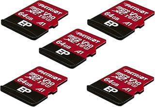 Carte micro sd patriot a1/v30 64 go pour téléphones et tablettes android, enregistrement