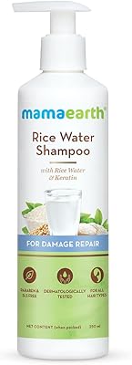 Mamaearth shampooing à l'eau de riz à l'eau de riz et à la kératine