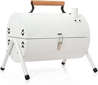 Gril à charbon portable réglable, petit gril multifonctionnel en métal pour la marche