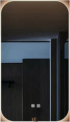 Miroir de salle de bain zoikom miroir intelligent rectangulaire avec lumière anti-buée