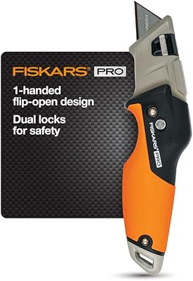 Couteau pliant polyvalent fiskars pro 770030-1001, orange/noir
