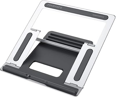 Support ergonomique multi-niveaux en aluminium pour ordinateur portable promate jusqu'à 17 pouces