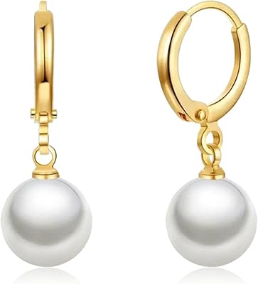 Boucles d'oreilles en perles pour femmes | ensemble de boucles d'oreilles pendantes hypoallergéniques