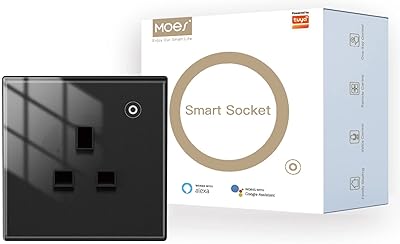 Prise murale intelligente wifi moise tuya avec panneau en verre pour la surveillance