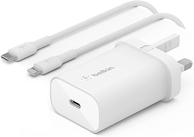 Chargeur mural belkin usb c pps 25 w avec câble usb c vers