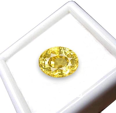 Pierre de saphir jaune de ceylan non traitée de 4,50 carats d'arena gems