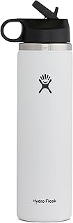 Couvercle en paille à large ouverture hydro flask - bouteille d'eau réutilisable