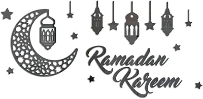 Stickers muraux avec motif ramadan kareem pour la décoration intérieure eid al-adha lune