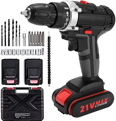 Ensemble de perceuse électrique sans fil vconearl 21 v, perceuse électrique avec batterie