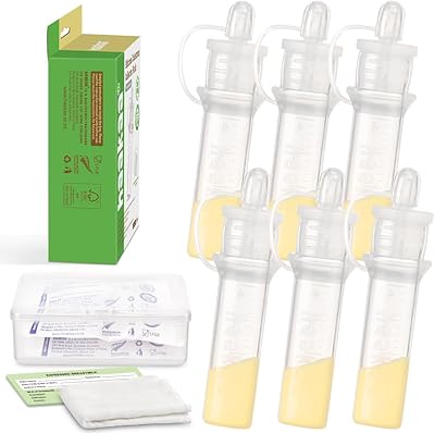 Ensemble de silicone haakaa colostrum sans bpa 4 ml 6 pièces avec récipient