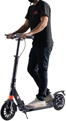 Trottinette pliante cool baby pour adultes avec grandes roues de 200 mm, frein