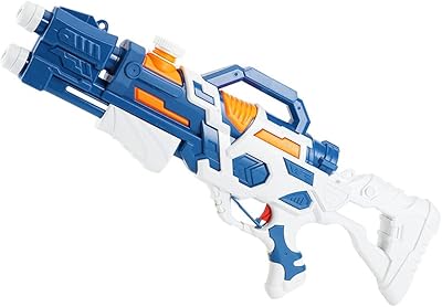 Jouet pistolet à eau longue portée fjaling 60 cm rétractable double buse