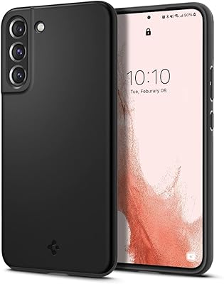 Coque spigen slim conçue pour samsung galaxy s22 (2022) - noir