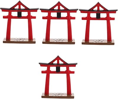 4 pièces torii porte accessoires maison ornements décoration de la plateau